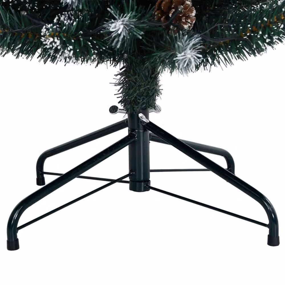Berkfield Home Realistic Artificial Slim Christmas Tree with 300 LEDs, Green, Height: 210 cm – 6