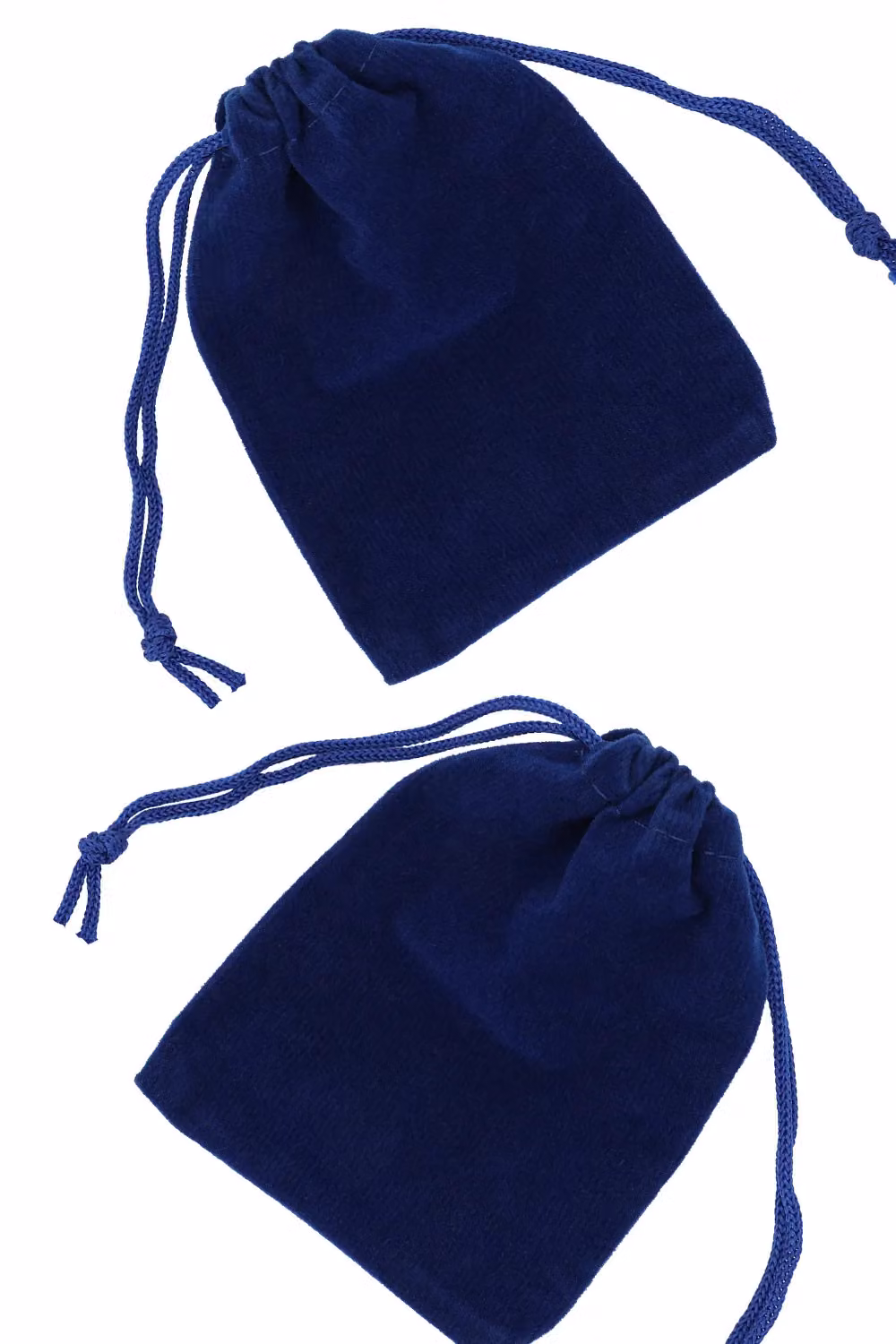 Neel Blue 10pcs Royal Blue Velvet Drawstring Bags, W: 7 cm, H: 9 cm – 2