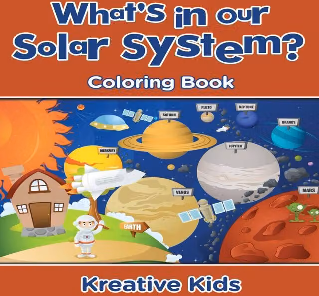 Kreative Kids What's in Our Solar System? Multicolour Children's Paper Coloring Book