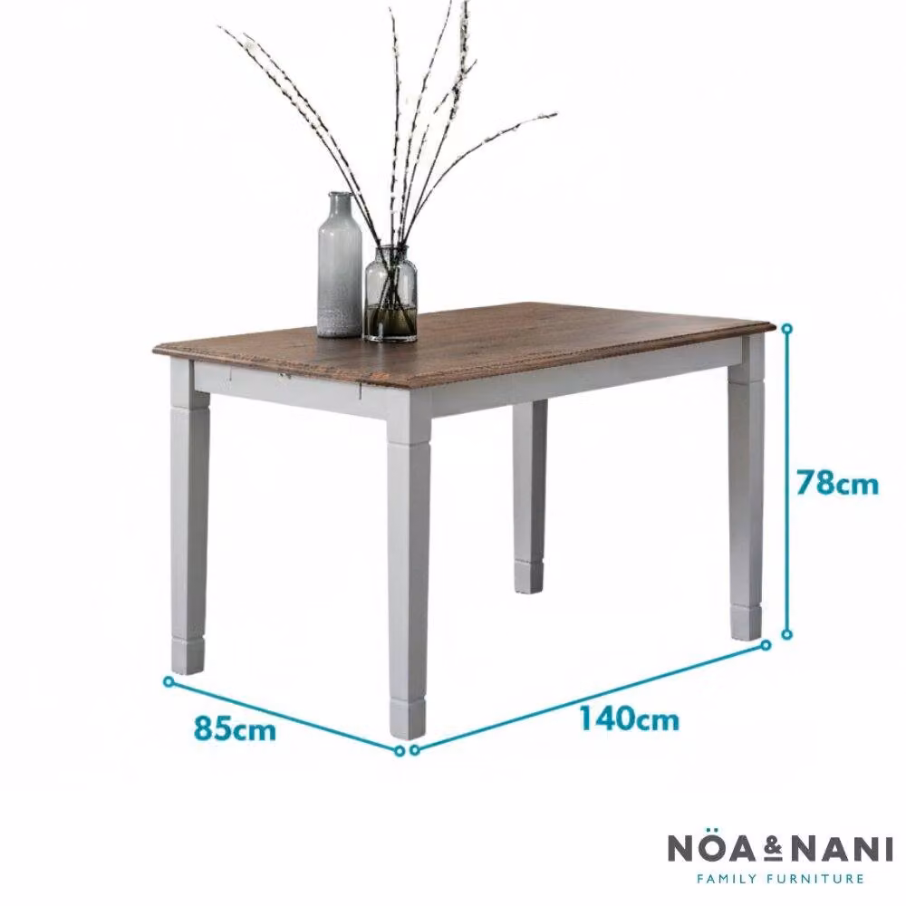Nöa and Nani Canterbury Rectangular Dining Table in Grey and Dark Pine – 4