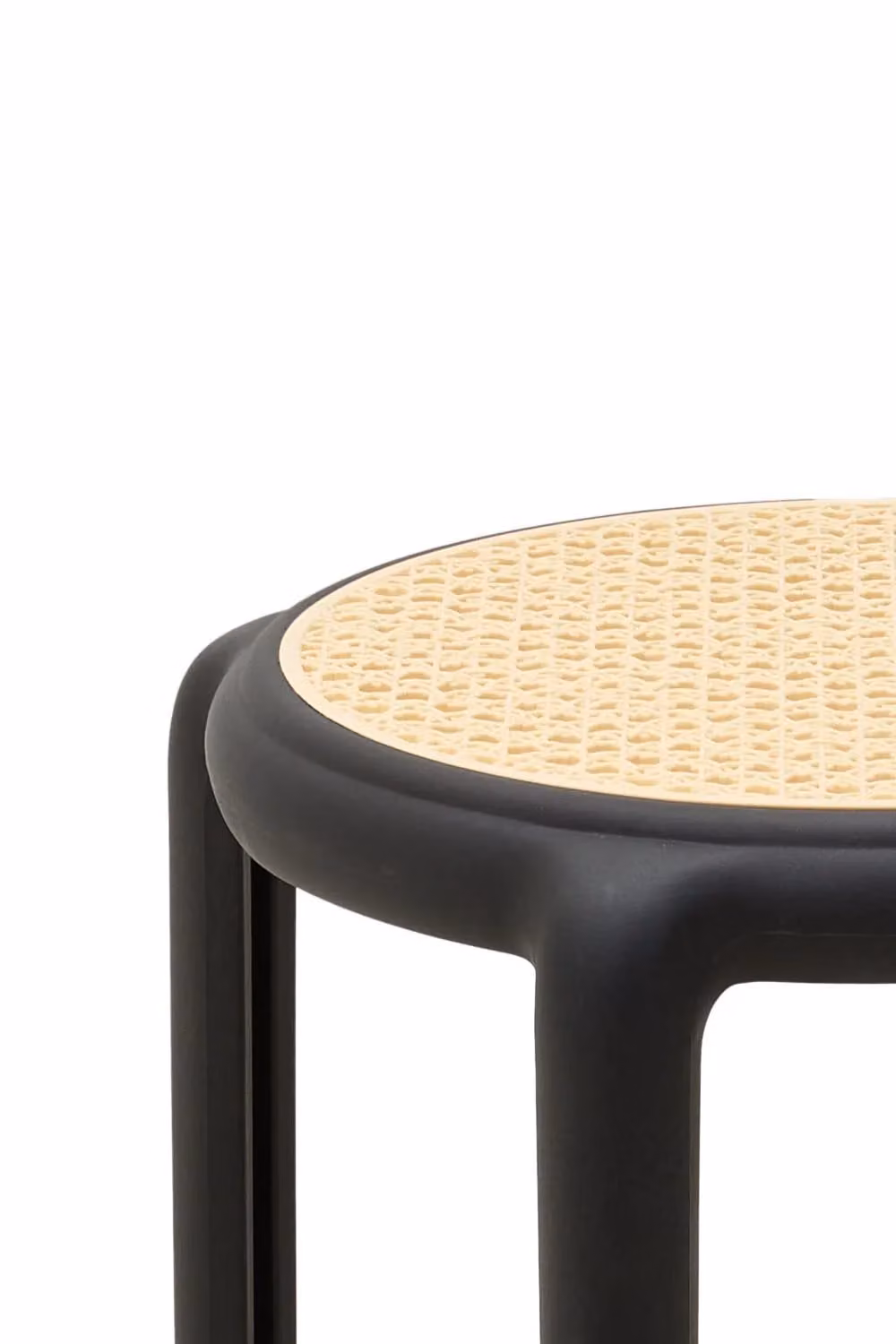 Living and Home Set of 6 Black Plastic Stackable Backless Stools – 4