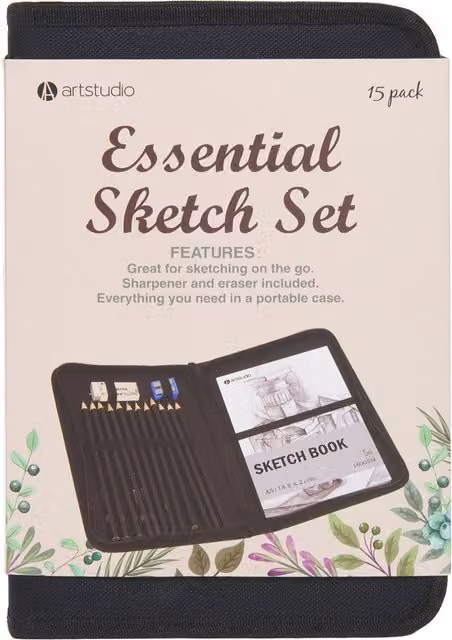 Art Studio Multicolour Graphite Sketch Set in Wood