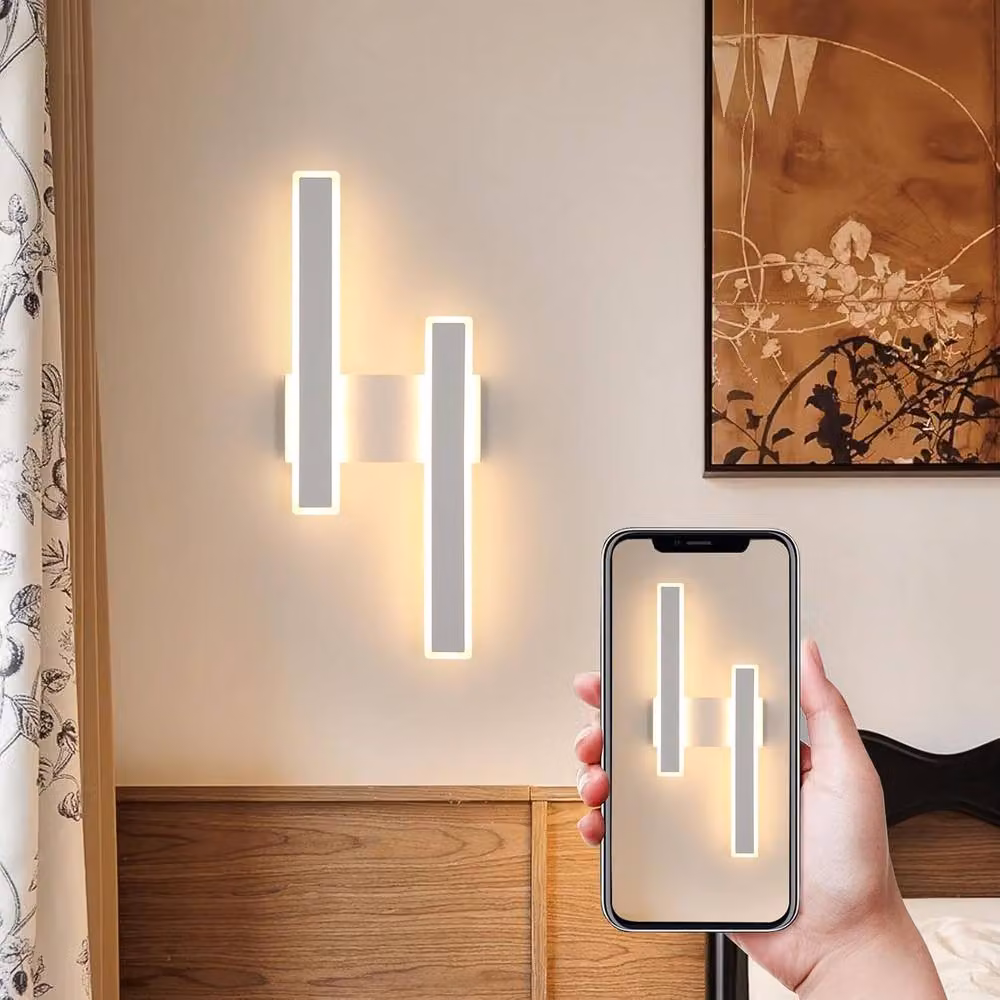 COMELY Modern LED Up and Down Indoor Wall Light in White, Aluminium, 32W – 2