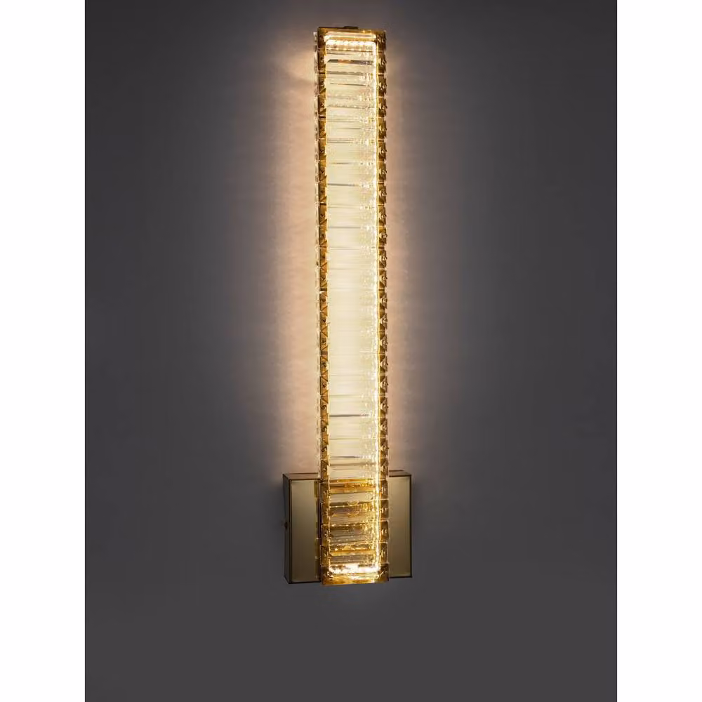 Netlighting Aurelia Gold Metal and Crystal LED Wall Lamp with Warm White Light – 2