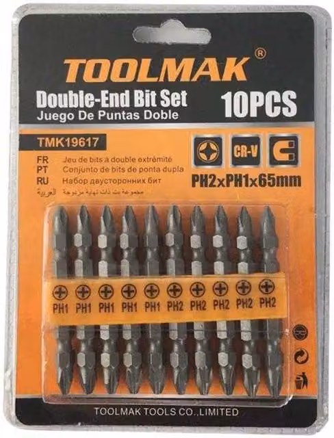 Toolmak Stainless Steel Double Ended Twist Drill Bit, Silver (Pack of 10)