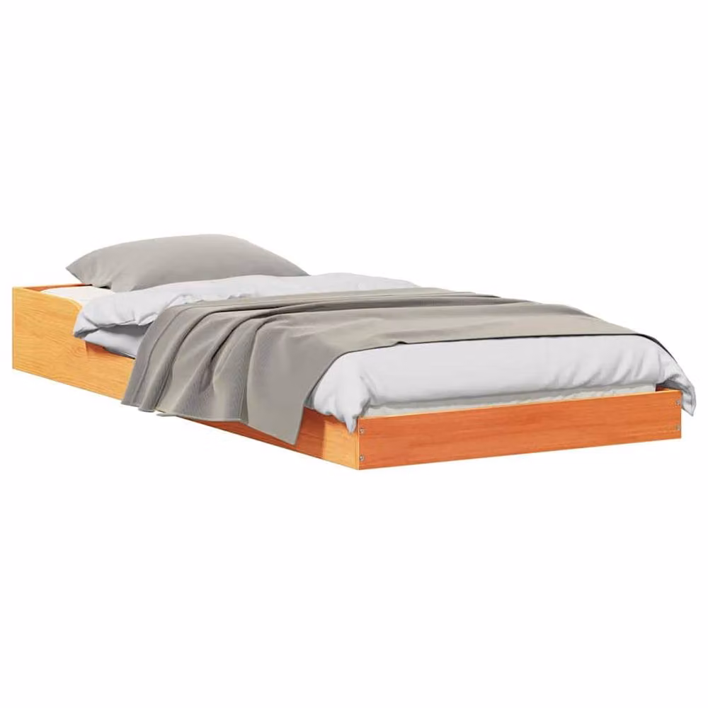 Berkfield Home Waxed Brown Solid Pine Wood W/D/H: 90 x 220 cm – 3