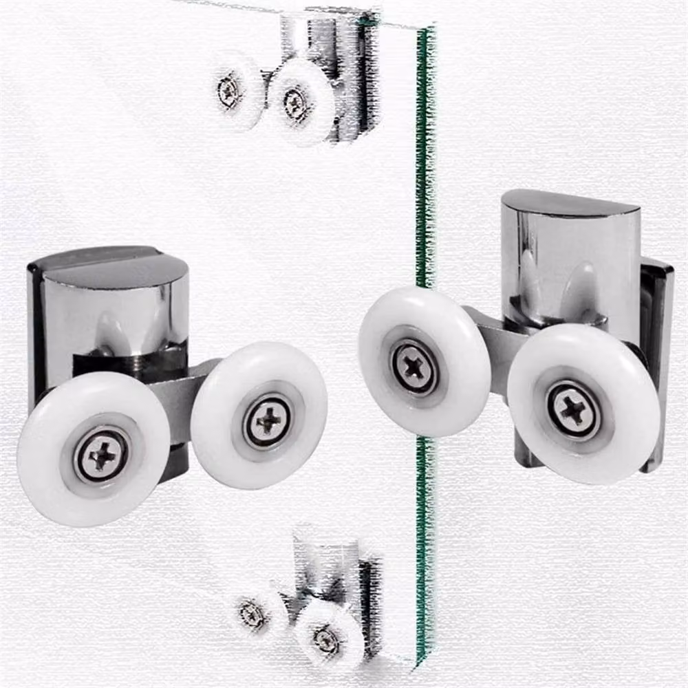 EONLION 2-Piece Shower Screen Door Roller Wheels in Silver – 2