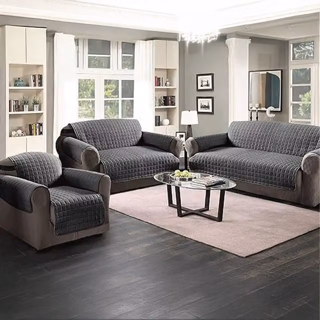 Velosso Water-Repellent and Stain-Resistant Microfibre Sofa Protector in Anthracite Grey