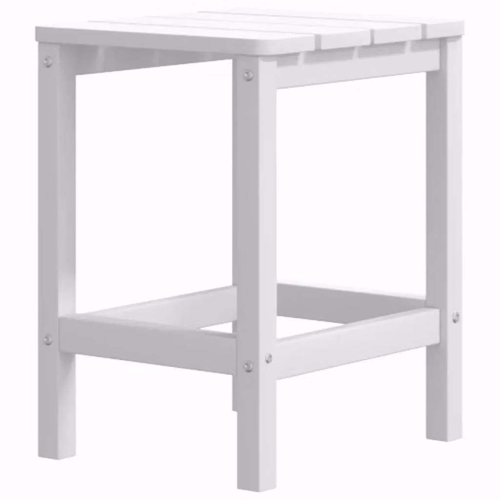 Berkfield Home Garden Adirondack Table in White, W/D/H: 38 x 38 x 46 cm – 2