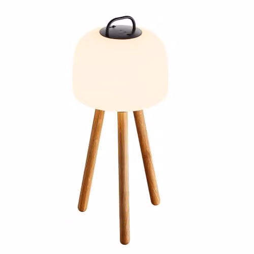 Nordlux Kettle Outdoor Tabletop Lamp in Brown Wood