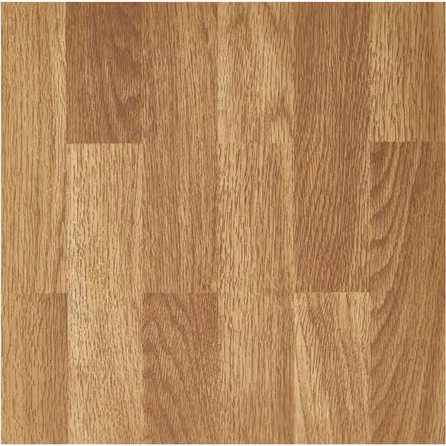 Darphe Self Adhesive Wood Effect Vinyl Flooring Set, Beige and Brown, 10 Pack