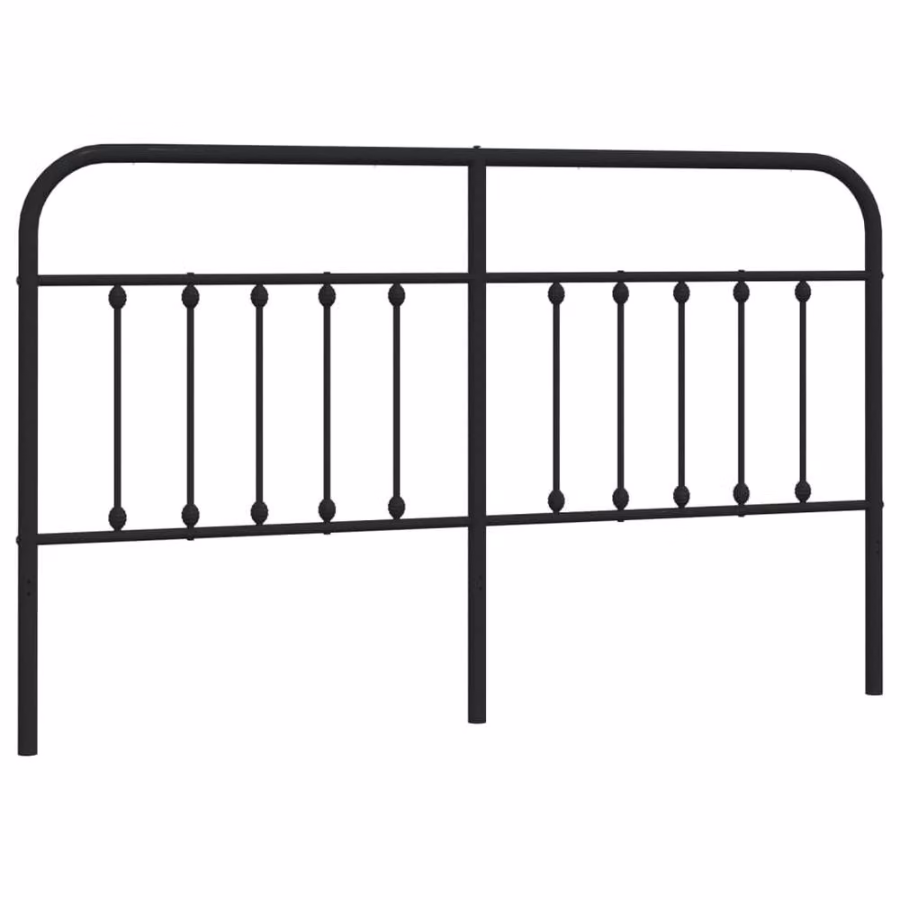Berkfield Home Classic Metal Headboard in Black, 180 cm – 2