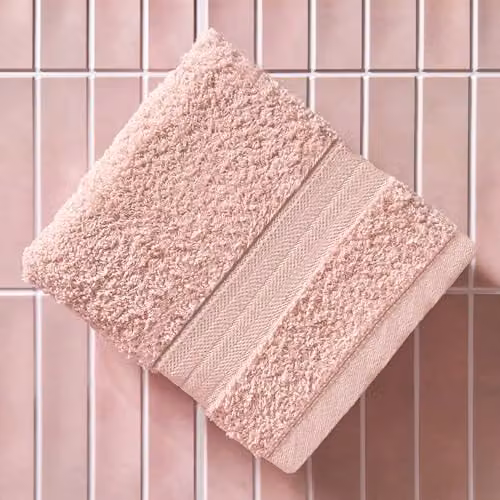 OHS Luxury 100% Cotton Terry Bath Sheet in Pink, W/D/H: 90 x 150 cm – 2