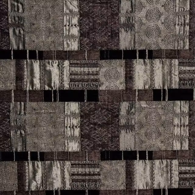 Terrys Prague Fabric Noir in Black and Multicolour