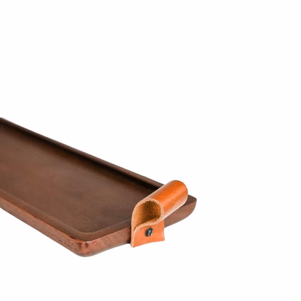Lemon Pavilion Furniture and Decor Harvey Acacia Wood Candle Tray, Brown, W50 x D50 x H1.75 cm – 2