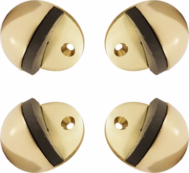 Betley Butterfly Oval Floor Mounted Door Stop in Brass, Pack of 10