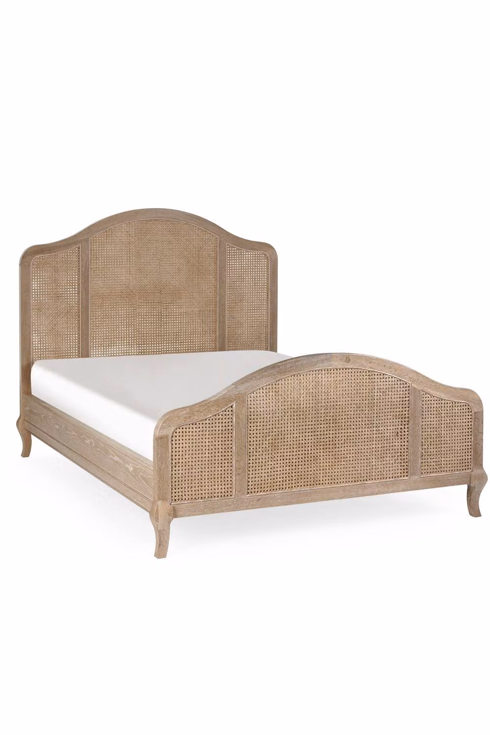 Julian Bowen Fleur Rattan and Oak Wooden Bed Frame in Brown and Beige, W/D/H: 180 x 200 cm – 2