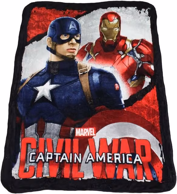 Marvel Captain America Fleece Blanket, Multicolour, W/D/H: 120 x 150 cm