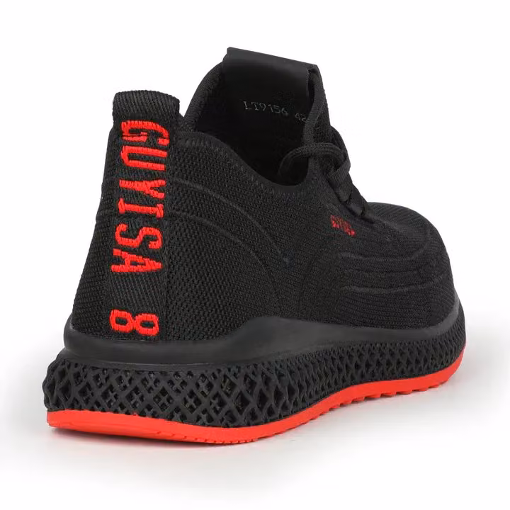 SAFETY BRANDS Men's Lightweight Water Resistant Safety Trainer Boots with Steel Toe Cap, Black, Size 8 UK – 4