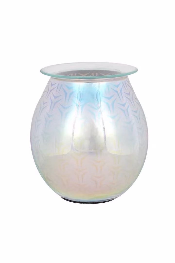 KDMD 3D Geometric Multicolour Light Up Electric Oil Burner in Silver