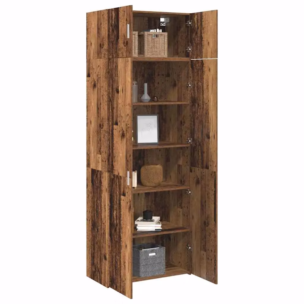 Berkfield Home Rustic Brown Engineered Wood Storage Cabinet with Hinged Doors W/D/H: 40 x 40 x 30 cm – 2