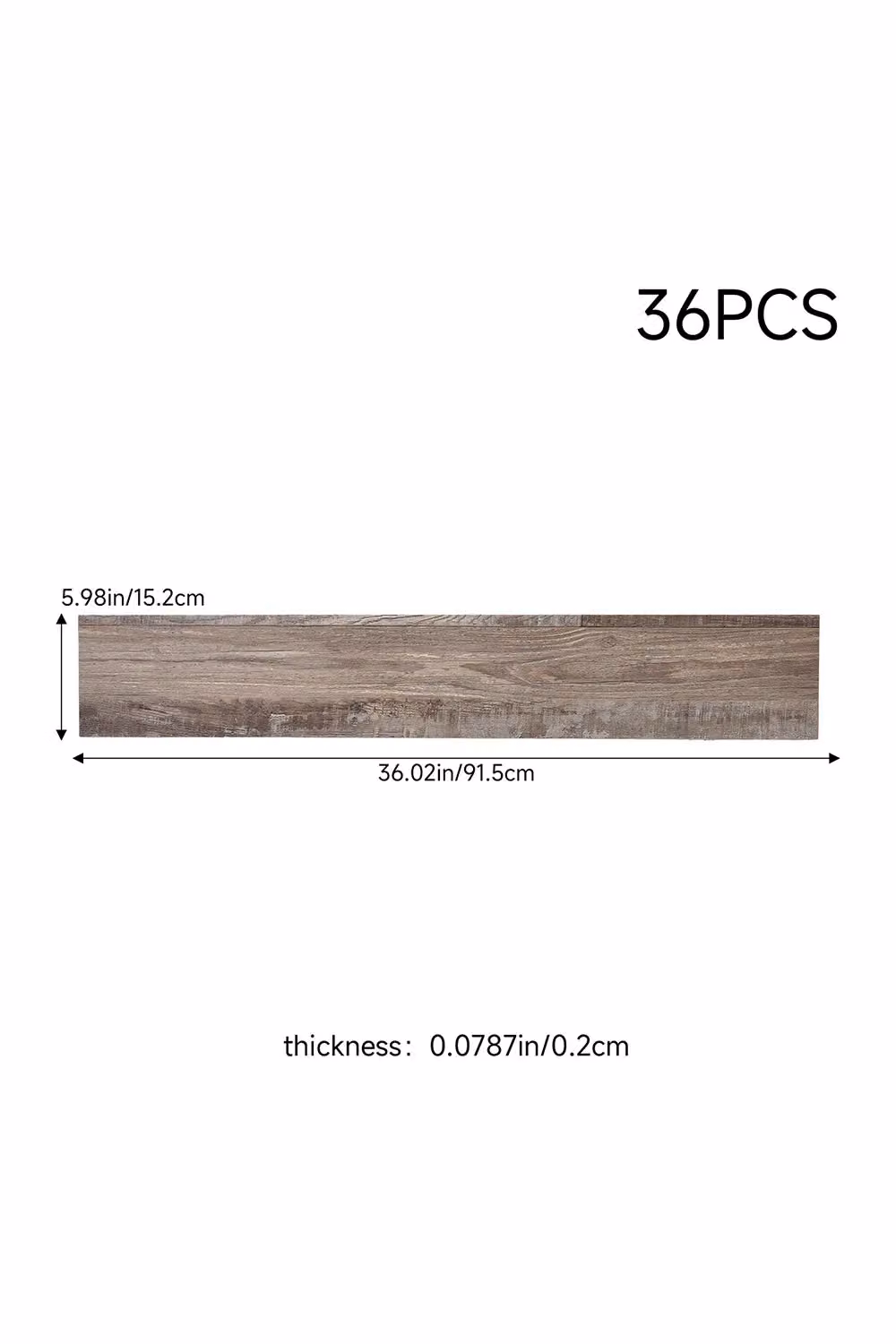 Living and Home 36-Piece Wood-Effect Self-Adhesive PVC Flooring Planks with UV Coating, 5m2, Beige and Grey – 2