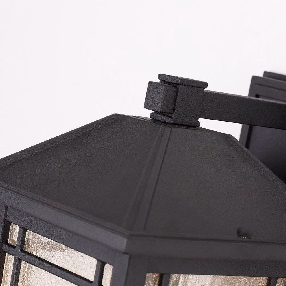 Quoizel Cedar Point Outdoor Wall Mounted Lantern in Black with Transparent Glass, IP44 Rated – 2