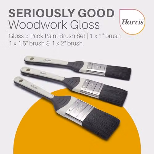 Harris Seriously Good 3 Pack Multicolour Gloss Flat Brush Set with Loss Free Bristles – 2