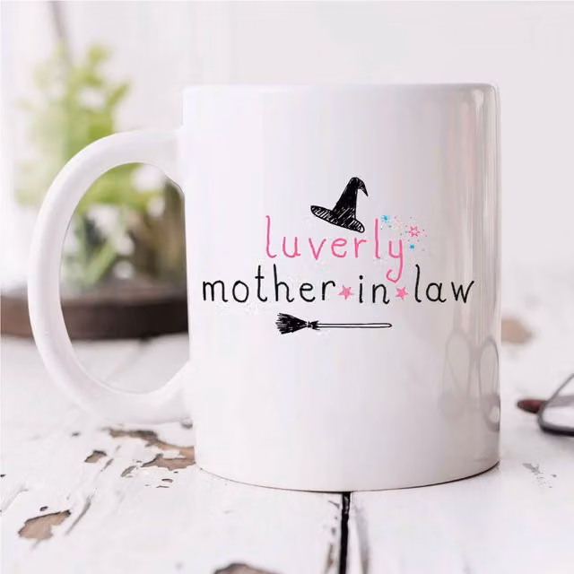 60 Second Makeover Lurvely Mother In Law Ceramic Mug, White, 11oz