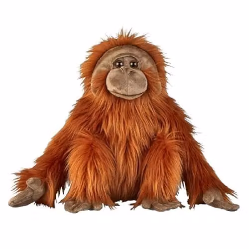 Ravensden Large Plush Orangutan Soft Toy in Brown and Orange