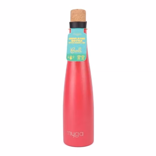 Myga Bali Insulated Stainless Steel Water Bottle, Pink, 700ml