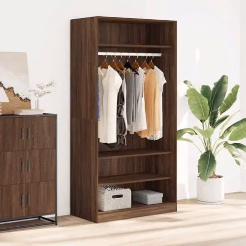 vidaXL Modern Wardrobe in Brown, W/D/H: 100 x 50 x 200 cm – 2