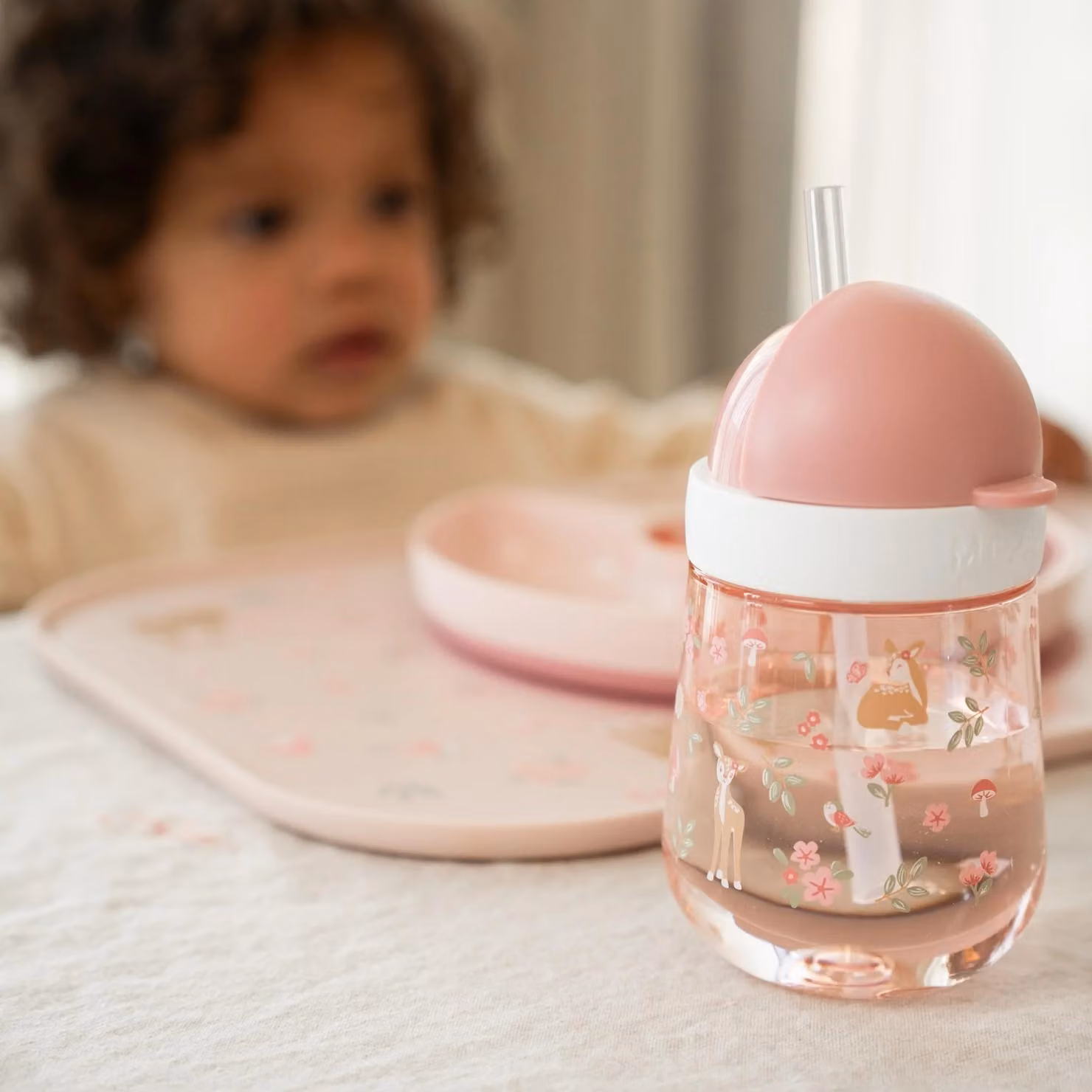 Little Dutch Mio Fairy Garden Straw Cup, Pink, 300 ml – 2