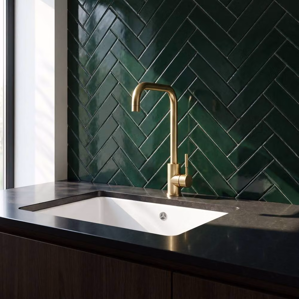 Balterley Square Kitchen Sink Mixer Tap, Brushed Brass, Top Fix Installation – 2