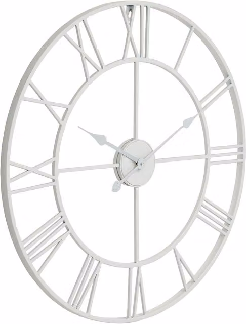 Love Lace White Skeleton Wall Clock with Silent Quartz Movement