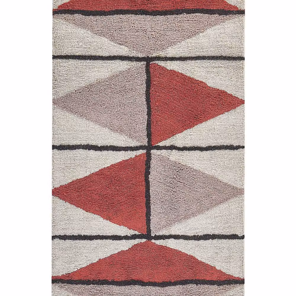 Wyld and Coco Multicolour Geometric Retro Cotton Woven Rug, W: 80 cm, L: 150 cm – 2