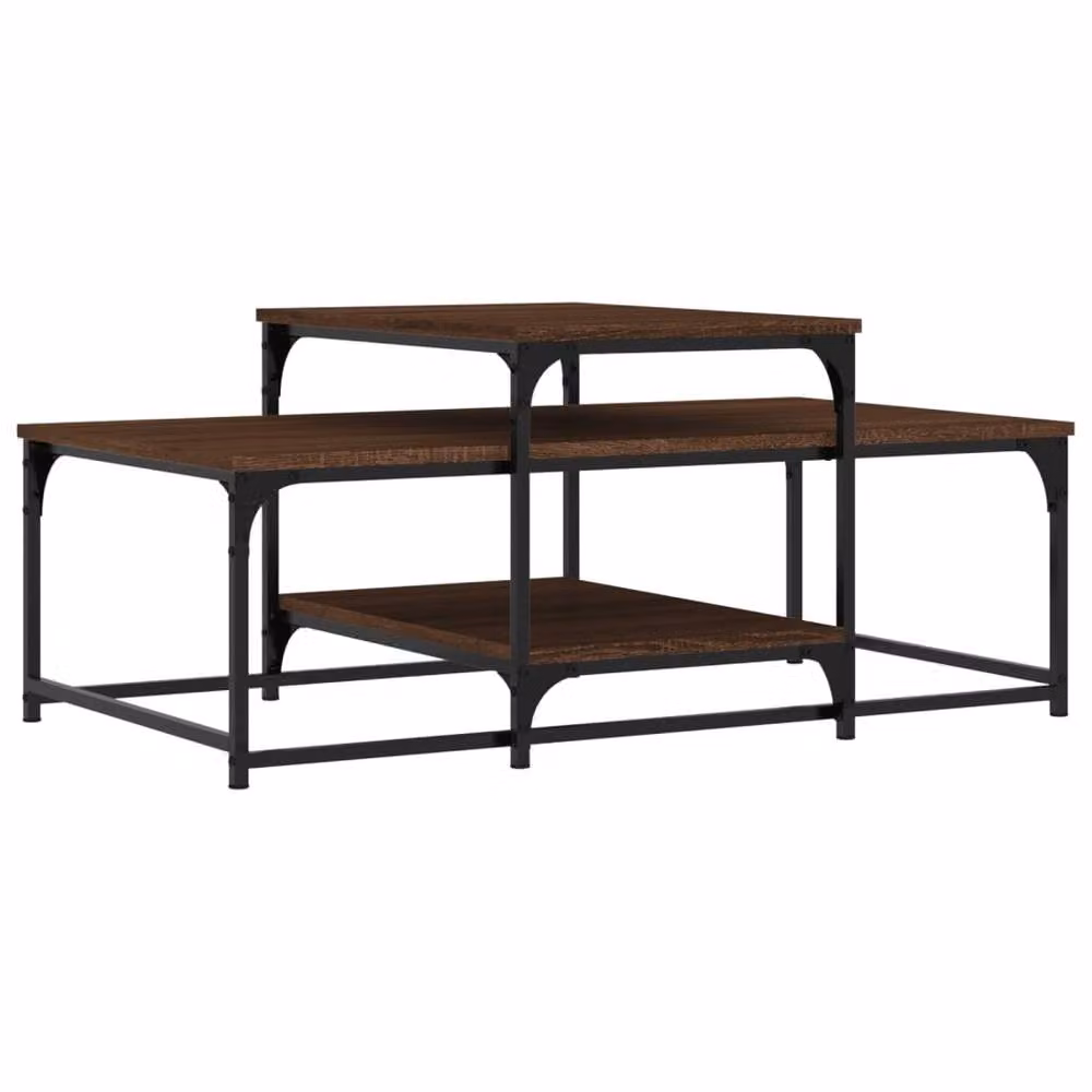 Berkfield Home Decorative Coffee Table in Brown Oak, W/D/H: 102 x 60 x 45 cm – 3