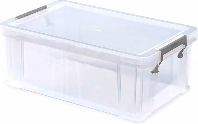 SPETLEK Plastic Storage Boxes with Lid, 5 Litre, Clear