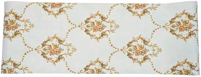 Living and Home Elegant Floral Wallpaper with Rose Vine Diamond Pattern in Mint Green and Multicolour