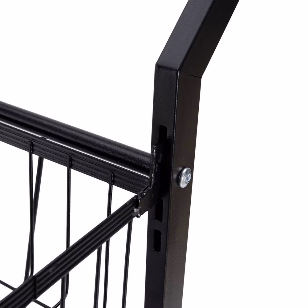 Garden Sanctuary 5-Tier Metal Kitchen Trolley in Matt Black with Adjustable Shelves – 4
