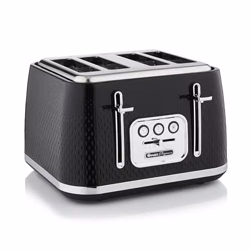 Swan ST19025BLK Elegance 4 Slice Toaster, 2100W, Black – 1
