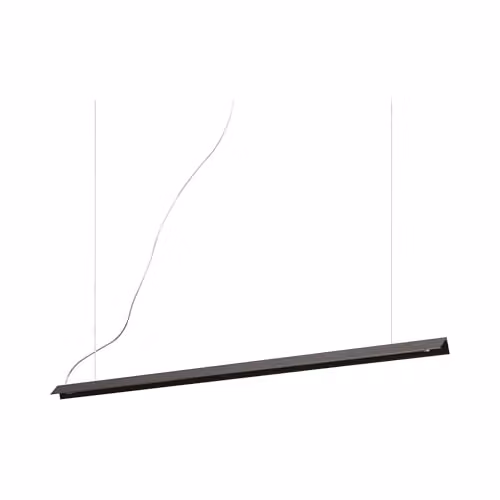 Ideal Lux V-Line Integrated LED Pendant Ceiling Light in Black with Warm White 3000K Light