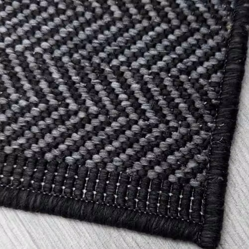 runrug Reversible Indoor/Outdoor Hallway Runner Rug in Black and Grey, W/D/H: 70 x 360 cm – 4