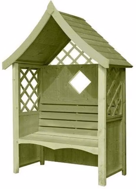 Shires Rose Arbour Garden Arch Seat in Brown – 1