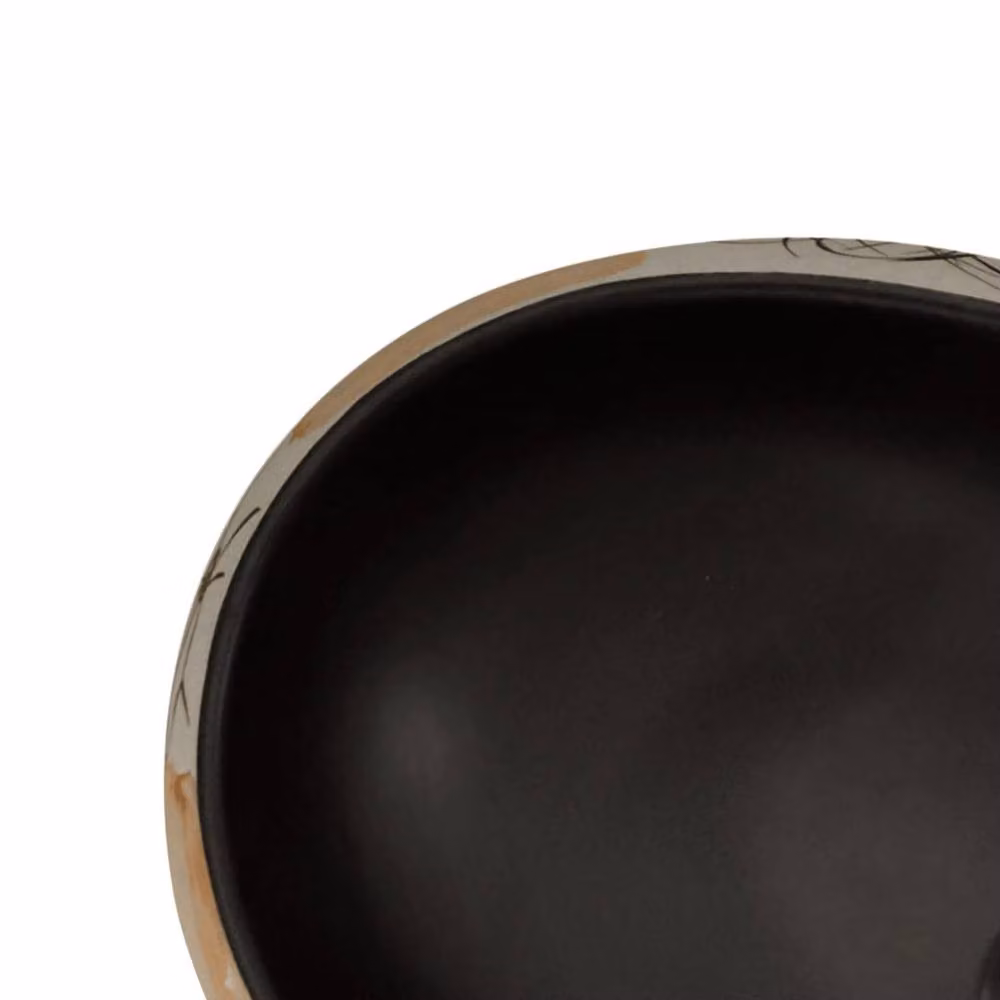 Berkfield Home Multicolour Oval Ceramic Countertop Basin W: 59 cm, D: 40 cm, H: 15 cm – 5