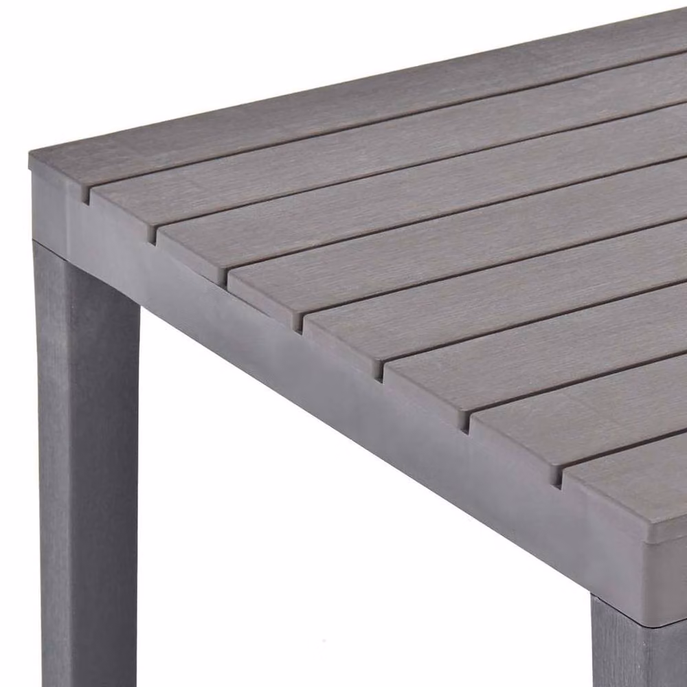 Berkfield Home Mocca Square Garden Table in Grey, W/D/H: 78 x 78 x 72 cm – 3