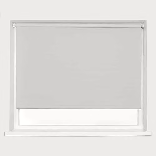 Caecus Blackout Roller Blind, Grey, W: 150 cm, H: 210 cm