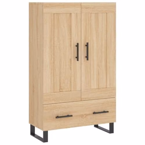 vidaXL Highboard in Brown Sonoma Oak, W/D/H: 69.5 x 31 x 115 cm