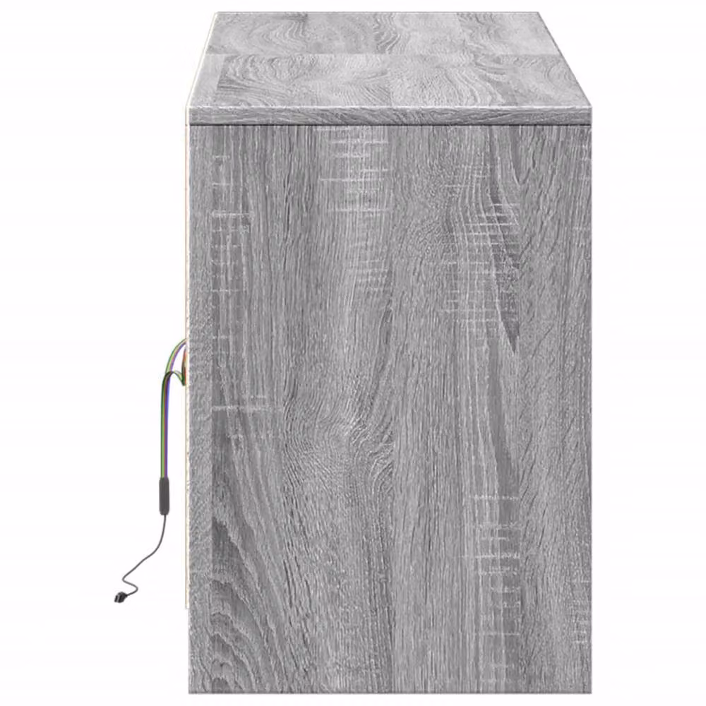 Berkfield Home Modern LED TV Cabinet in Grey Sonoma, W: 139.5 cm, D: 34 cm, H: 50 cm – 5