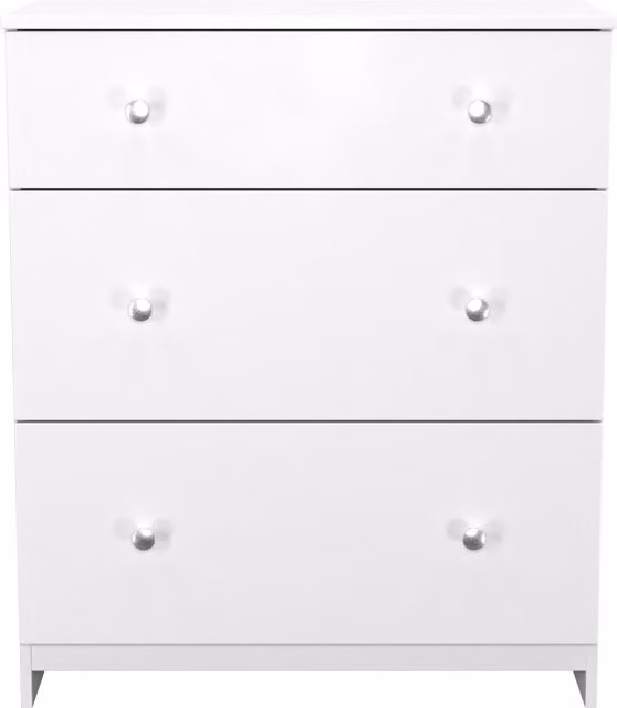 Ready Assembled 2 U Newlyn 3 Drawer Deep Chest in White